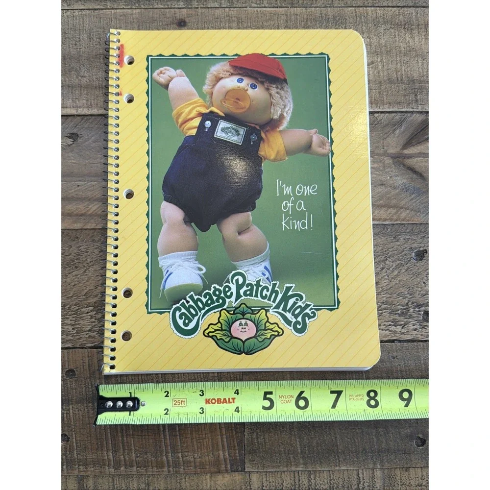 Vintage 1984 Cabbage Patch Spiral Paper Notebook I'm One of a Kind! Standard Sz